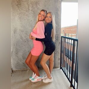 Hello molly pink one shoulder mini dress pink